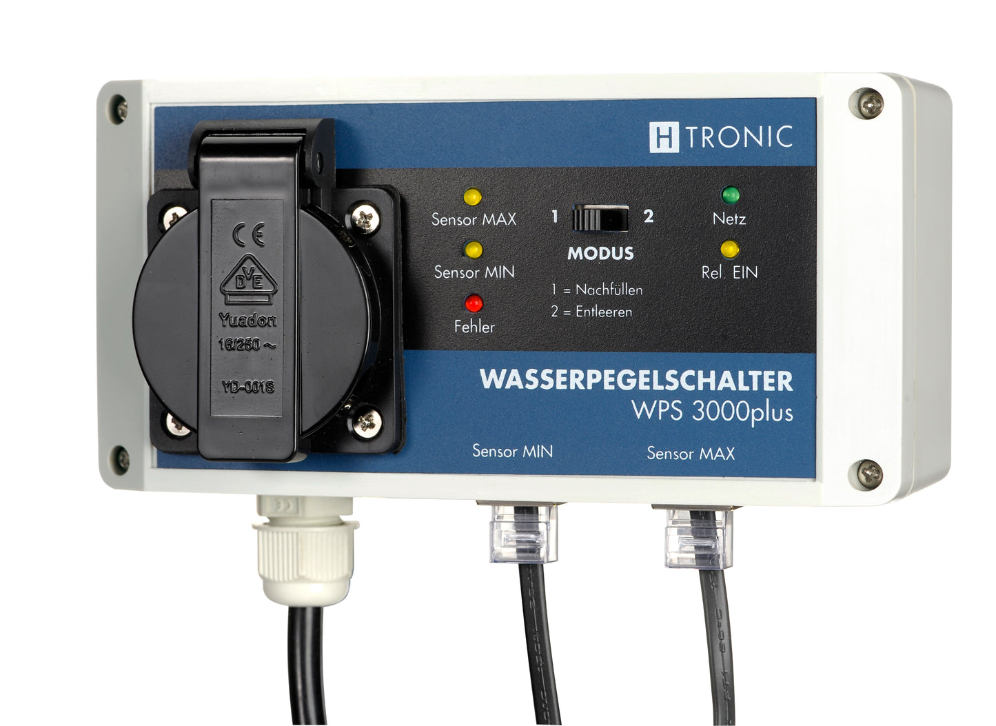 H-Tronic Wasserpegelschalter WPS3000+ – automatische Pegelüberwachung für Aquaponik | Flos Aquaponik