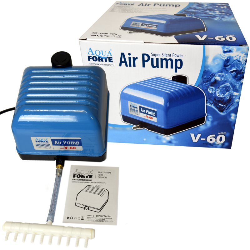 AquaForte V-Serie V-60 Luftpumpe – Hochleistungs-Belüftung für grosse Systeme | Flos Aquaponik