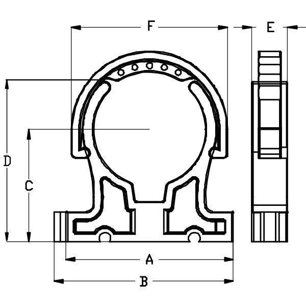 PP Rohrhalter – Ø 75 mm & Ø 110 mm