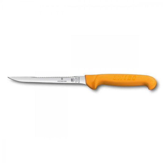 Swibo Fischmesser mit Entschupper – 16 cm, gerade Klinge