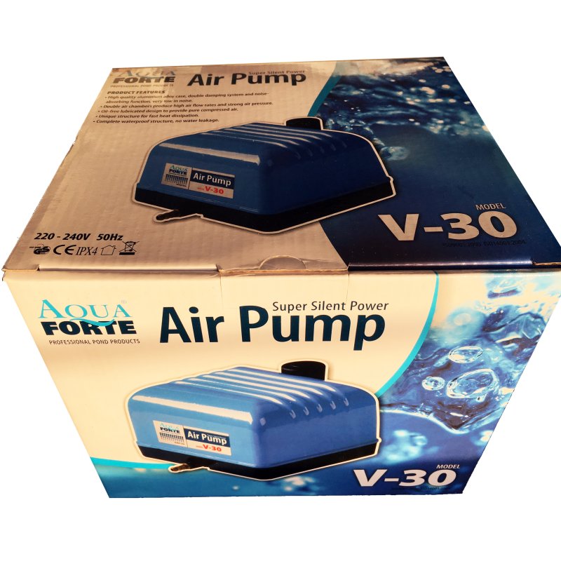 AquaForte V-Serie V-30 Luftpumpe – kraftvoll & zuverlässig für Teich & Aquaponik | Flos Aquaponik