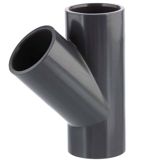 PVC-U T-Stück 45° – 3-fach Klebemuffe
