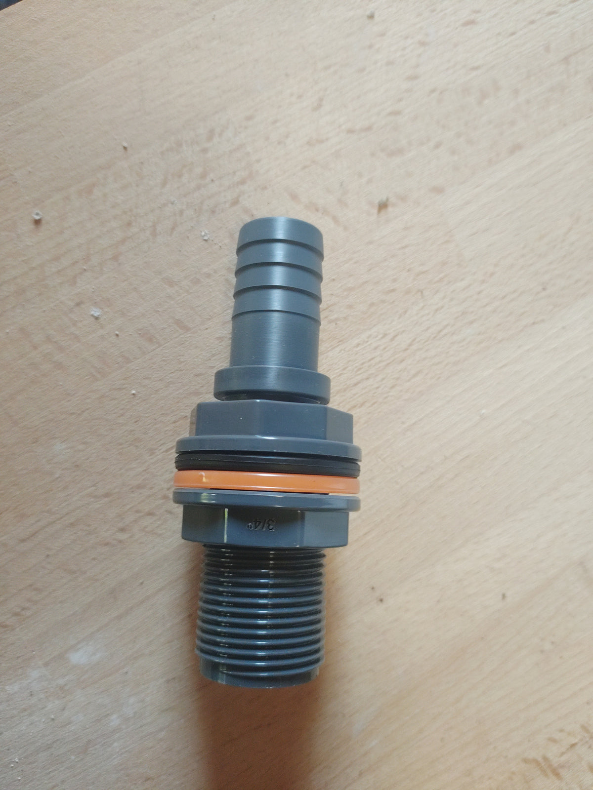 Beckendurchführung 20mm mit Schlauchtülle 19mm – fertig verklebt